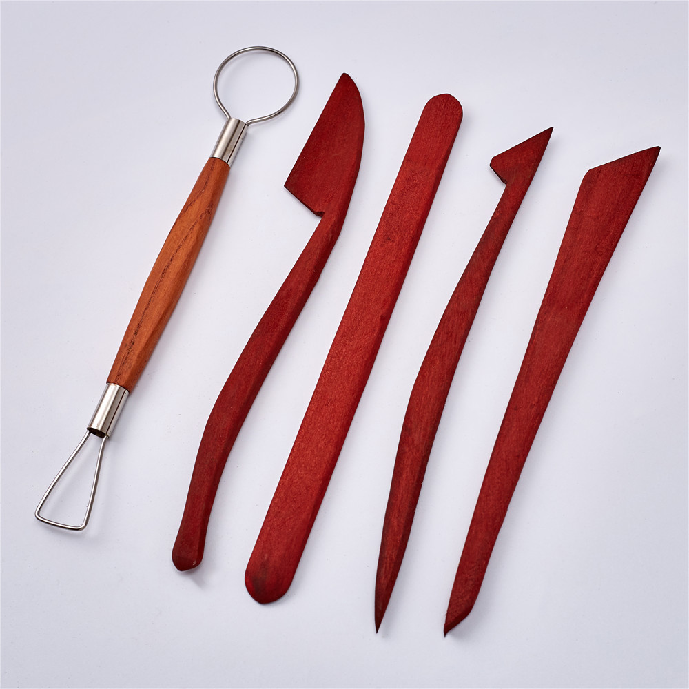 FS1-9 8寸带钢丝红木刀（5支套）